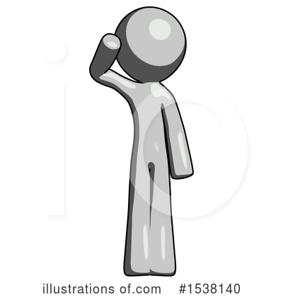 Royalty-Free (RF) Gray Design Mascot Clipart Illustration by Leo Blanchette - Stock Sample #1538140