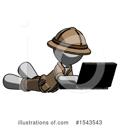 Royalty-Free (RF) Gray Design Mascot Clipart Illustration by Leo Blanchette - Stock Sample #1543543