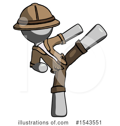 Royalty-Free (RF) Gray Design Mascot Clipart Illustration by Leo Blanchette - Stock Sample #1543551