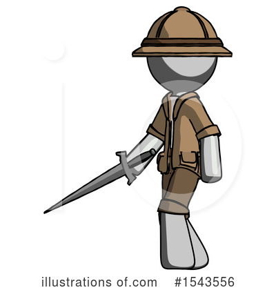Royalty-Free (RF) Gray Design Mascot Clipart Illustration by Leo Blanchette - Stock Sample #1543556
