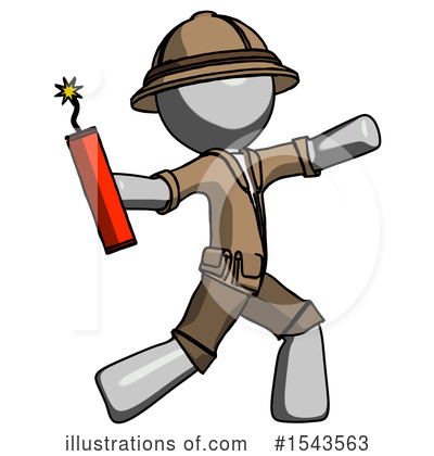 Royalty-Free (RF) Gray Design Mascot Clipart Illustration by Leo Blanchette - Stock Sample #1543563