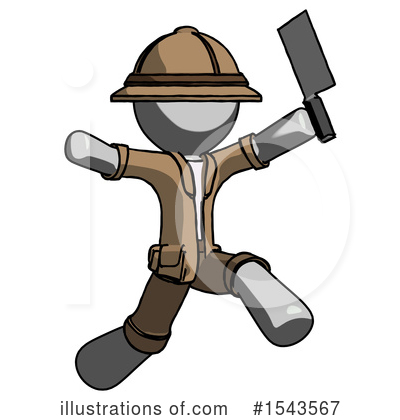 Royalty-Free (RF) Gray Design Mascot Clipart Illustration by Leo Blanchette - Stock Sample #1543567