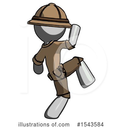 Royalty-Free (RF) Gray Design Mascot Clipart Illustration by Leo Blanchette - Stock Sample #1543584