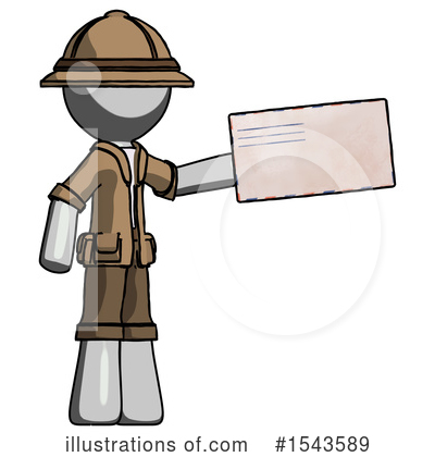 Royalty-Free (RF) Gray Design Mascot Clipart Illustration by Leo Blanchette - Stock Sample #1543589