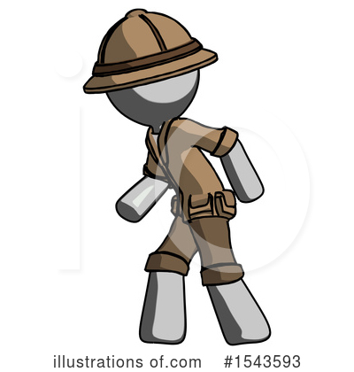 Royalty-Free (RF) Gray Design Mascot Clipart Illustration by Leo Blanchette - Stock Sample #1543593