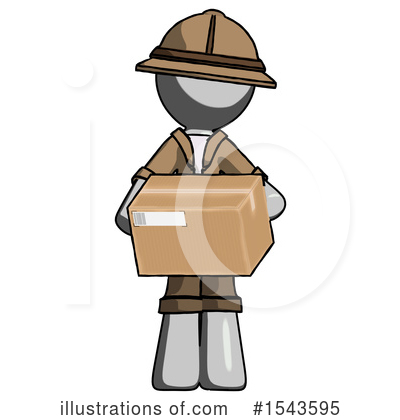 Royalty-Free (RF) Gray Design Mascot Clipart Illustration by Leo Blanchette - Stock Sample #1543595