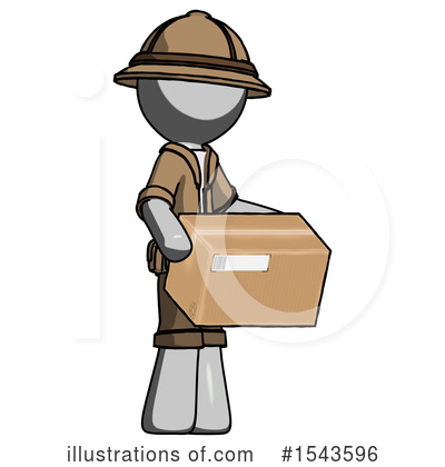 Royalty-Free (RF) Gray Design Mascot Clipart Illustration by Leo Blanchette - Stock Sample #1543596