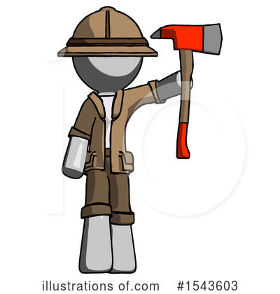 Royalty-Free (RF) Gray Design Mascot Clipart Illustration by Leo Blanchette - Stock Sample #1543603