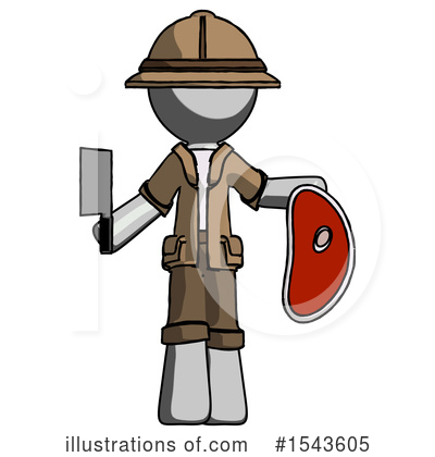 Royalty-Free (RF) Gray Design Mascot Clipart Illustration by Leo Blanchette - Stock Sample #1543605