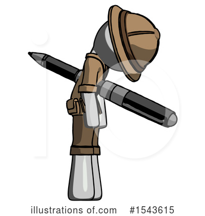 Royalty-Free (RF) Gray Design Mascot Clipart Illustration by Leo Blanchette - Stock Sample #1543615