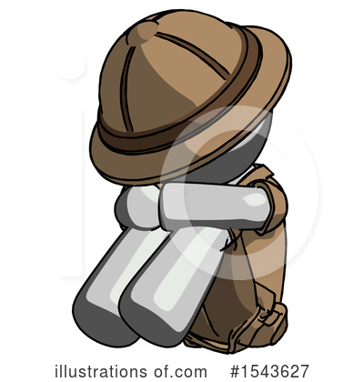 Royalty-Free (RF) Gray Design Mascot Clipart Illustration by Leo Blanchette - Stock Sample #1543627