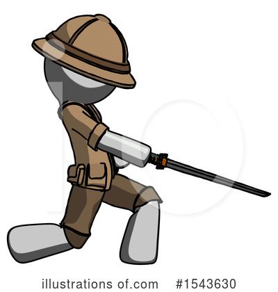 Royalty-Free (RF) Gray Design Mascot Clipart Illustration by Leo Blanchette - Stock Sample #1543630