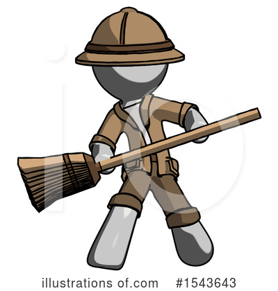 Royalty-Free (RF) Gray Design Mascot Clipart Illustration by Leo Blanchette - Stock Sample #1543643