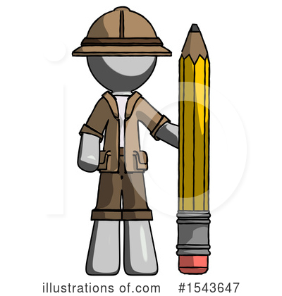 Royalty-Free (RF) Gray Design Mascot Clipart Illustration by Leo Blanchette - Stock Sample #1543647
