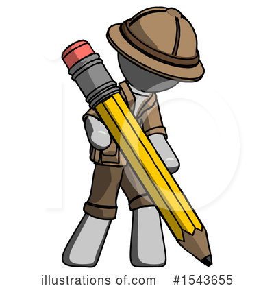 Royalty-Free (RF) Gray Design Mascot Clipart Illustration by Leo Blanchette - Stock Sample #1543655