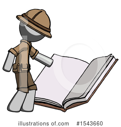 Royalty-Free (RF) Gray Design Mascot Clipart Illustration by Leo Blanchette - Stock Sample #1543660