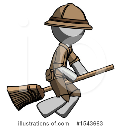 Royalty-Free (RF) Gray Design Mascot Clipart Illustration by Leo Blanchette - Stock Sample #1543663