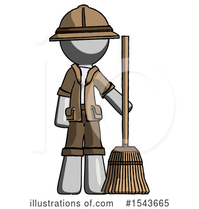 Royalty-Free (RF) Gray Design Mascot Clipart Illustration by Leo Blanchette - Stock Sample #1543665