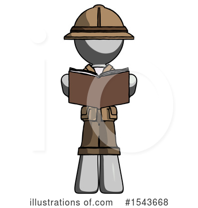 Royalty-Free (RF) Gray Design Mascot Clipart Illustration by Leo Blanchette - Stock Sample #1543668