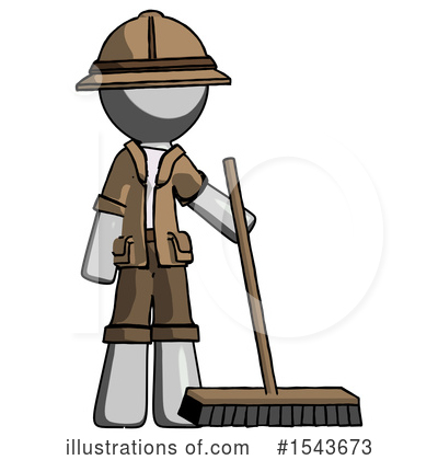 Royalty-Free (RF) Gray Design Mascot Clipart Illustration by Leo Blanchette - Stock Sample #1543673