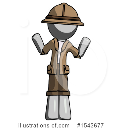 Royalty-Free (RF) Gray Design Mascot Clipart Illustration by Leo Blanchette - Stock Sample #1543677
