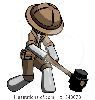 Royalty-Free (RF) Gray Design Mascot Clipart Illustration by Leo Blanchette - Stock Sample #1543678