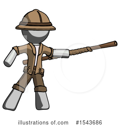 Royalty-Free (RF) Gray Design Mascot Clipart Illustration by Leo Blanchette - Stock Sample #1543686