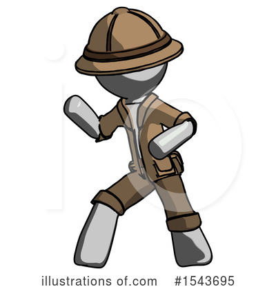 Royalty-Free (RF) Gray Design Mascot Clipart Illustration by Leo Blanchette - Stock Sample #1543695