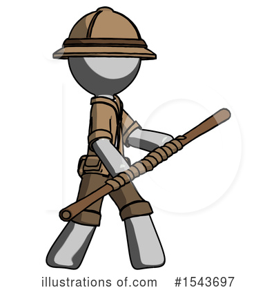 Royalty-Free (RF) Gray Design Mascot Clipart Illustration by Leo Blanchette - Stock Sample #1543697