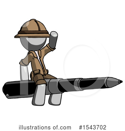 Royalty-Free (RF) Gray Design Mascot Clipart Illustration by Leo Blanchette - Stock Sample #1543702