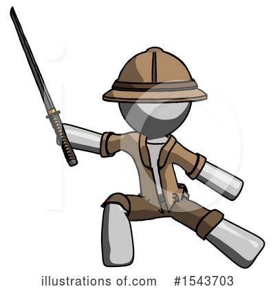 Royalty-Free (RF) Gray Design Mascot Clipart Illustration by Leo Blanchette - Stock Sample #1543703