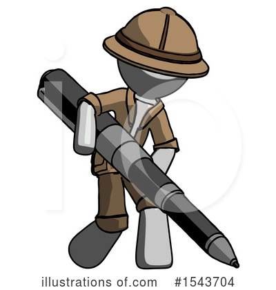 Royalty-Free (RF) Gray Design Mascot Clipart Illustration by Leo Blanchette - Stock Sample #1543704