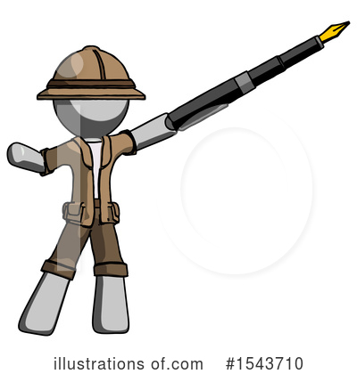 Royalty-Free (RF) Gray Design Mascot Clipart Illustration by Leo Blanchette - Stock Sample #1543710