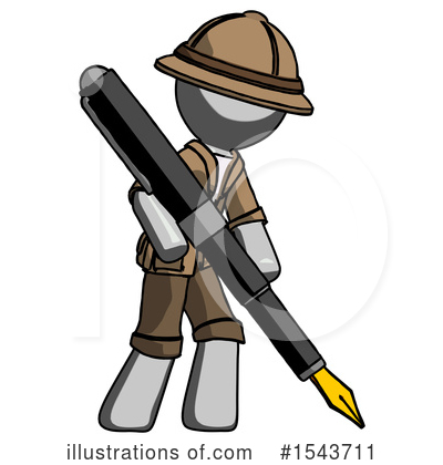 Royalty-Free (RF) Gray Design Mascot Clipart Illustration by Leo Blanchette - Stock Sample #1543711