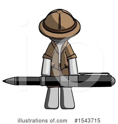 Royalty-Free (RF) Gray Design Mascot Clipart Illustration by Leo Blanchette - Stock Sample #1543715