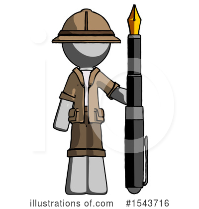 Royalty-Free (RF) Gray Design Mascot Clipart Illustration by Leo Blanchette - Stock Sample #1543716