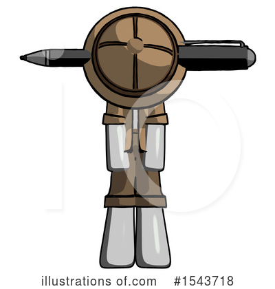 Royalty-Free (RF) Gray Design Mascot Clipart Illustration by Leo Blanchette - Stock Sample #1543718
