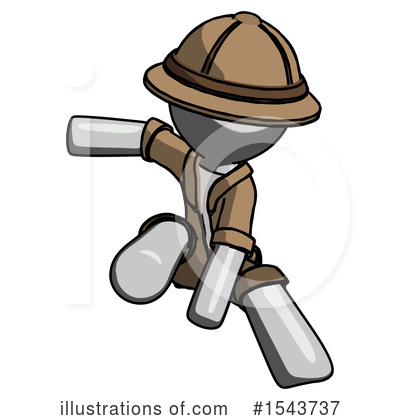 Royalty-Free (RF) Gray Design Mascot Clipart Illustration by Leo Blanchette - Stock Sample #1543737