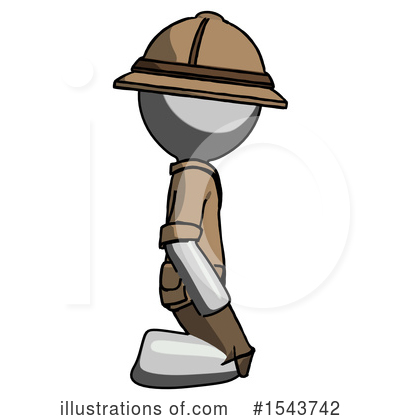 Royalty-Free (RF) Gray Design Mascot Clipart Illustration by Leo Blanchette - Stock Sample #1543742