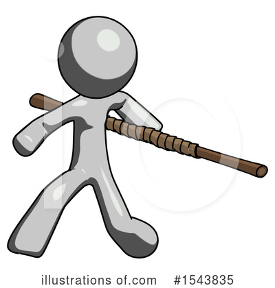Royalty-Free (RF) Gray Design Mascot Clipart Illustration by Leo Blanchette - Stock Sample #1543835