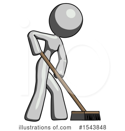 Royalty-Free (RF) Gray Design Mascot Clipart Illustration by Leo Blanchette - Stock Sample #1543848