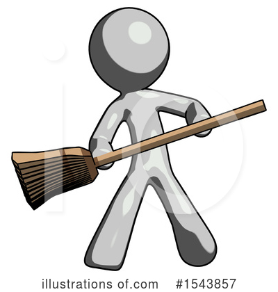 Royalty-Free (RF) Gray Design Mascot Clipart Illustration by Leo Blanchette - Stock Sample #1543857
