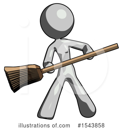 Royalty-Free (RF) Gray Design Mascot Clipart Illustration by Leo Blanchette - Stock Sample #1543858
