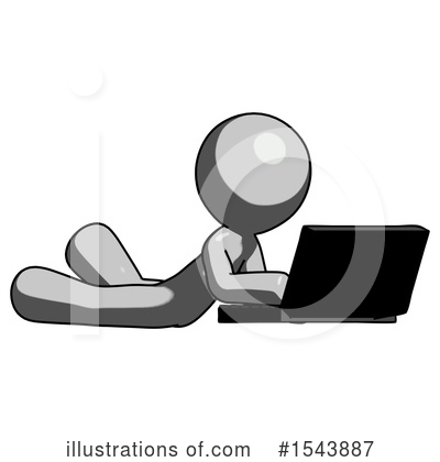 Royalty-Free (RF) Gray Design Mascot Clipart Illustration by Leo Blanchette - Stock Sample #1543887