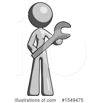 Royalty-Free (RF) Gray Design Mascot Clipart Illustration by Leo Blanchette - Stock Sample #1549475