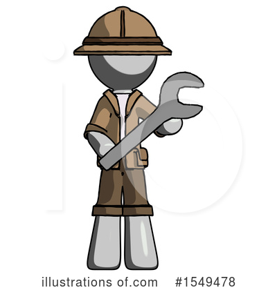 Royalty-Free (RF) Gray Design Mascot Clipart Illustration by Leo Blanchette - Stock Sample #1549478