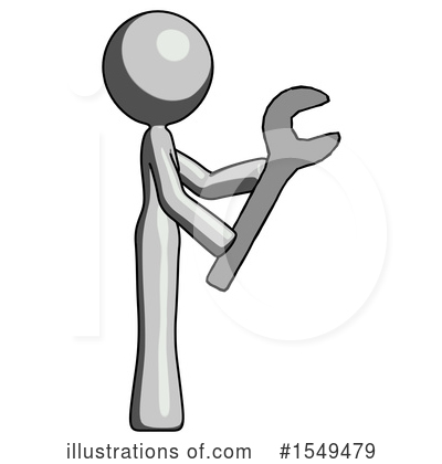 Royalty-Free (RF) Gray Design Mascot Clipart Illustration by Leo Blanchette - Stock Sample #1549479