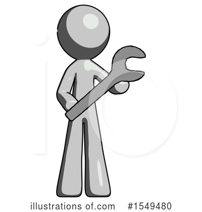 Royalty-Free (RF) Gray Design Mascot Clipart Illustration by Leo Blanchette - Stock Sample #1549480
