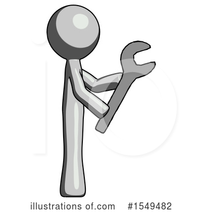 Royalty-Free (RF) Gray Design Mascot Clipart Illustration by Leo Blanchette - Stock Sample #1549482