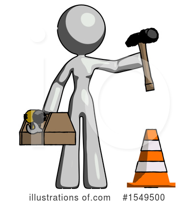 Royalty-Free (RF) Gray Design Mascot Clipart Illustration by Leo Blanchette - Stock Sample #1549500